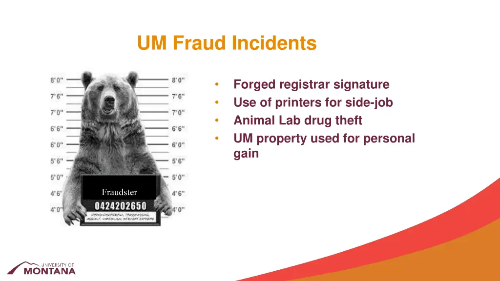 um fraud incidents