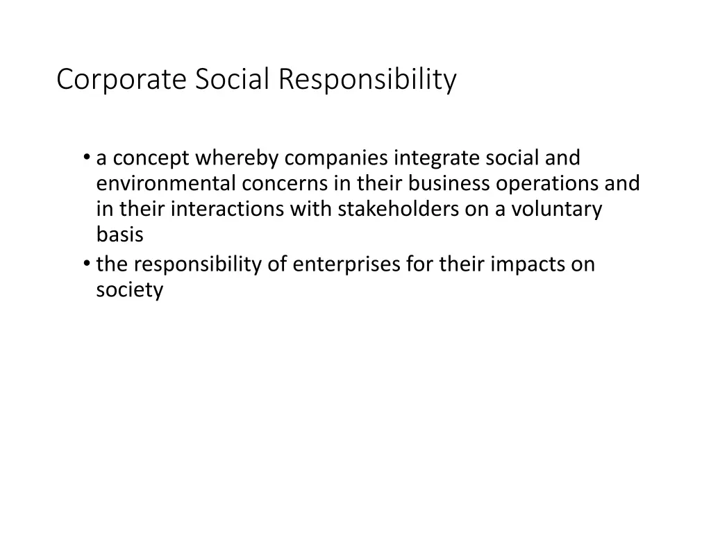 corporate social responsibility