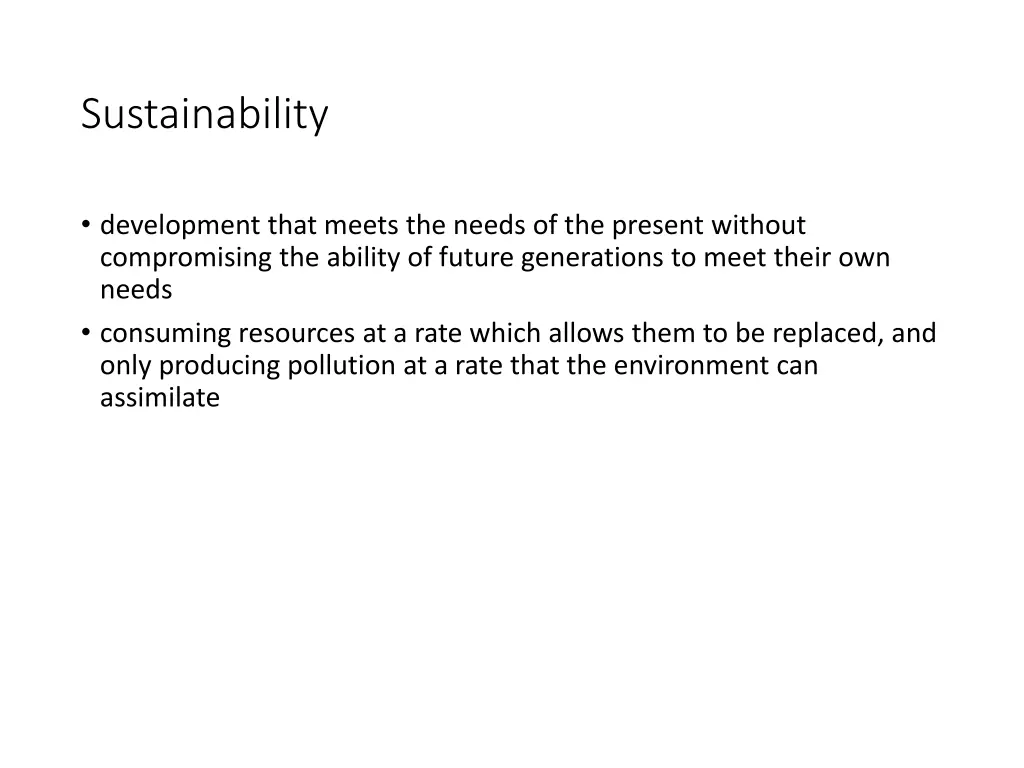 sustainability