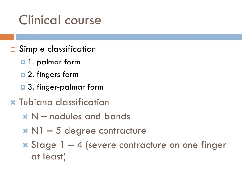 clinical course