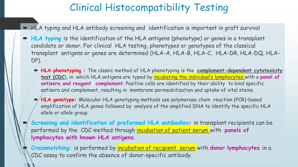 clinical histocompatibility testing