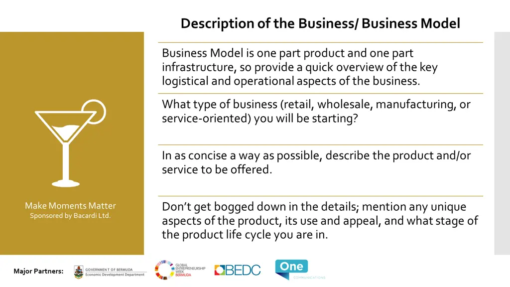 description of the business business model