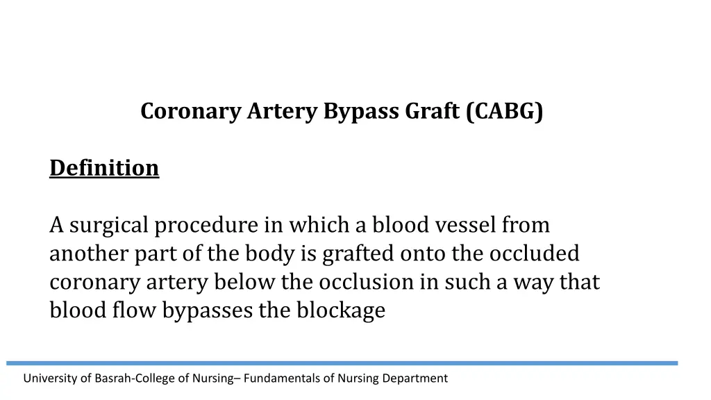 coronary artery bypass graft cabg