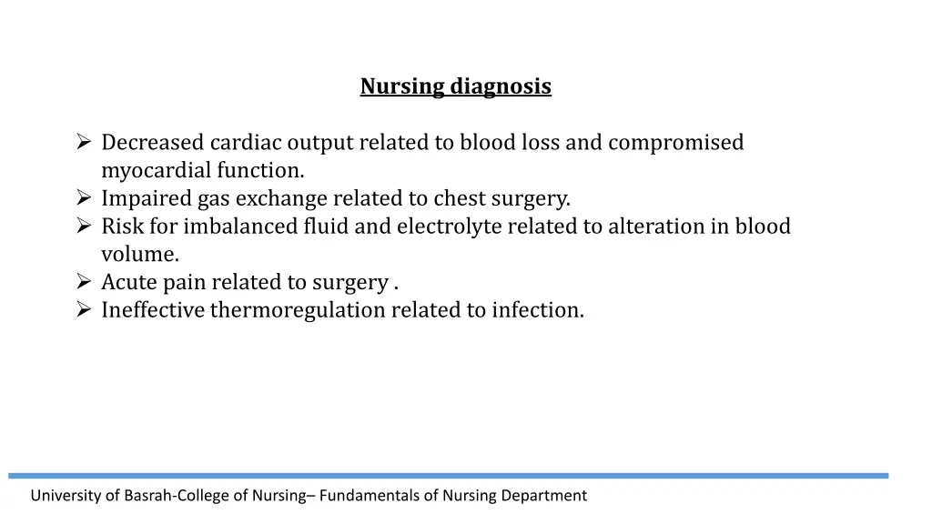 nursing diagnosis