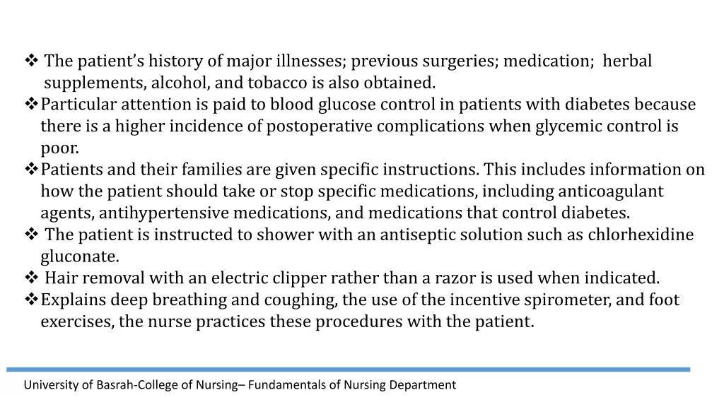 the patient s history of major illnesses previous