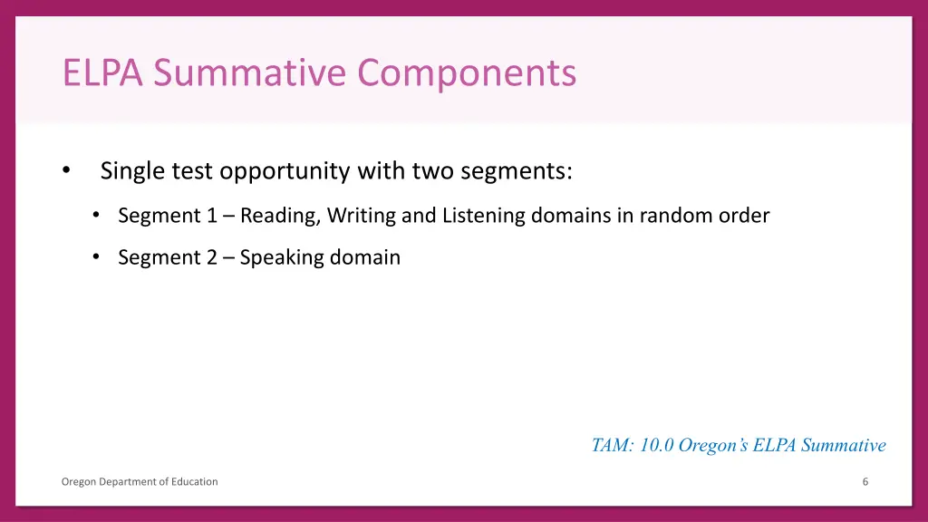 elpa summative components