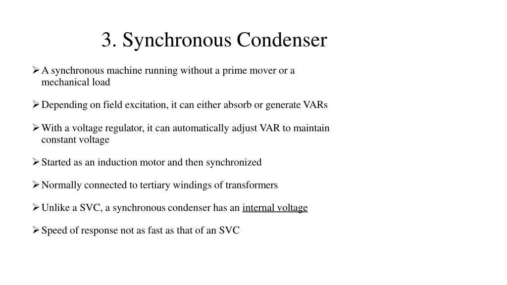 3 synchronous condenser