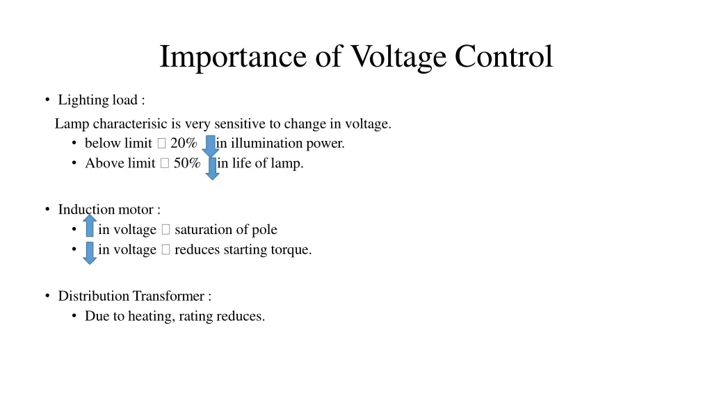 importance of voltage control