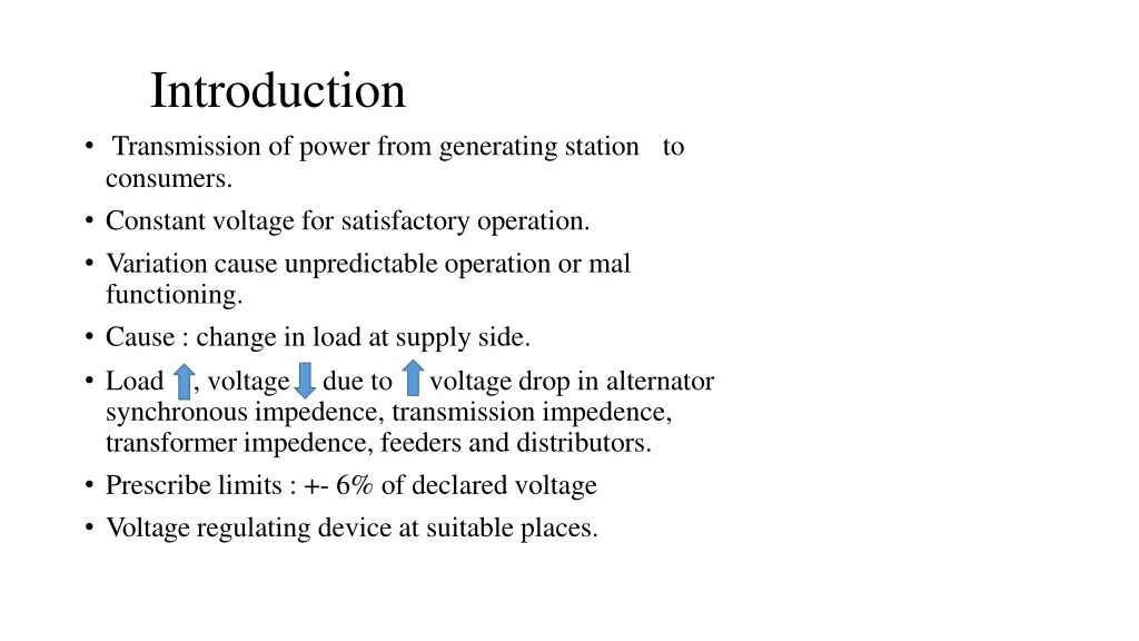 introduction transmission of power from