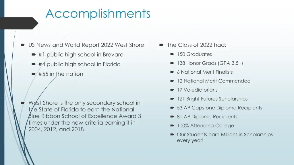 accomplishments