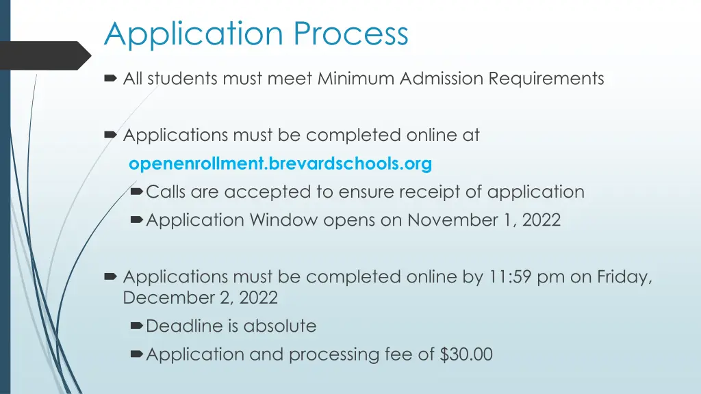 application process