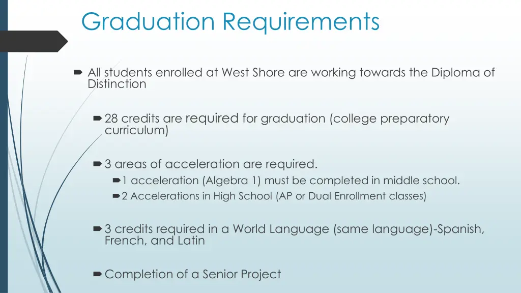 graduation requirements