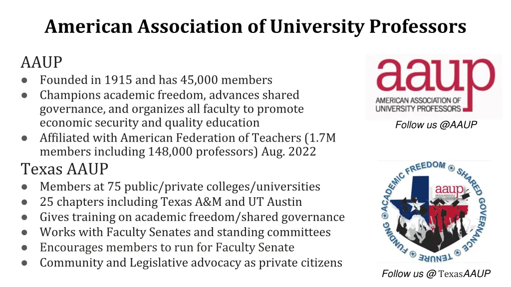 american association of university professors