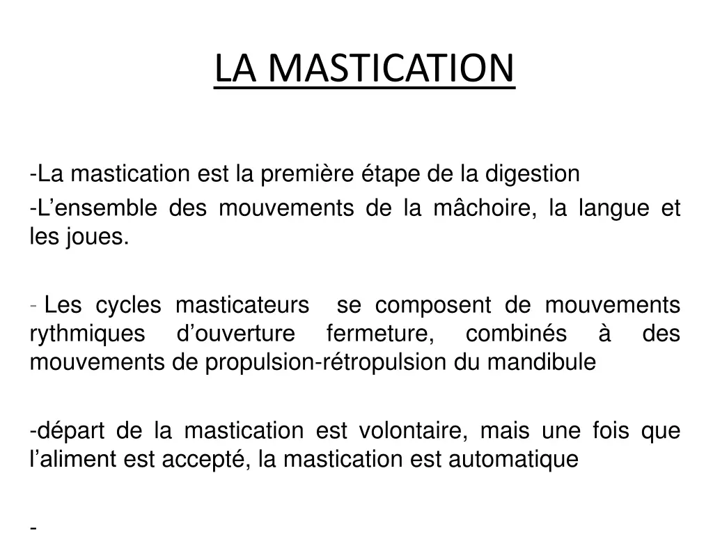 la mastication