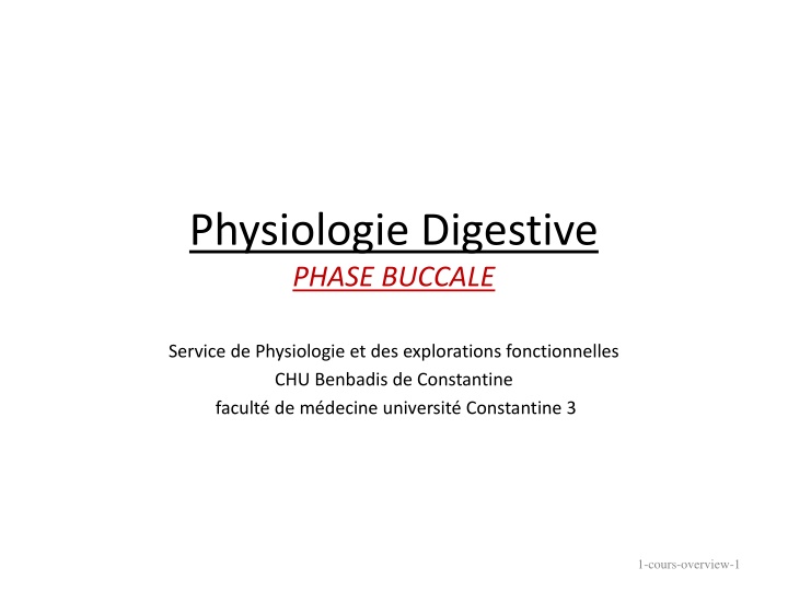 physiologie digestive phase buccale