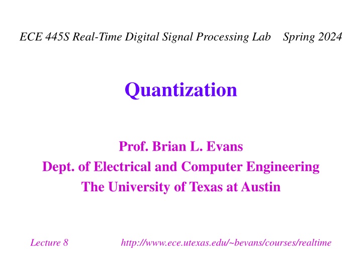 ece 445s real time digital signal processing