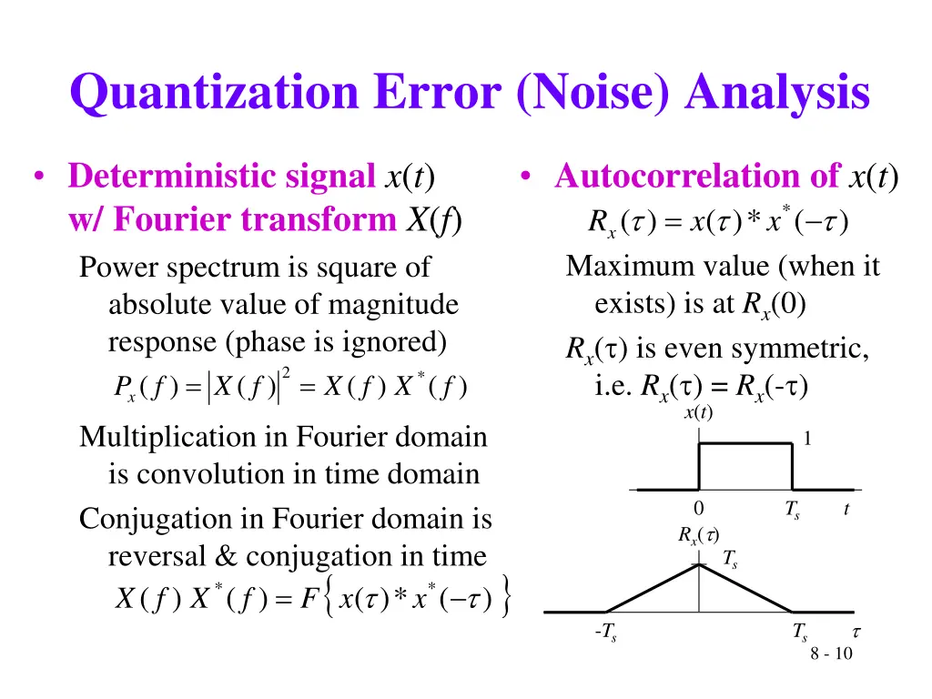 quantization error noise analysis 1