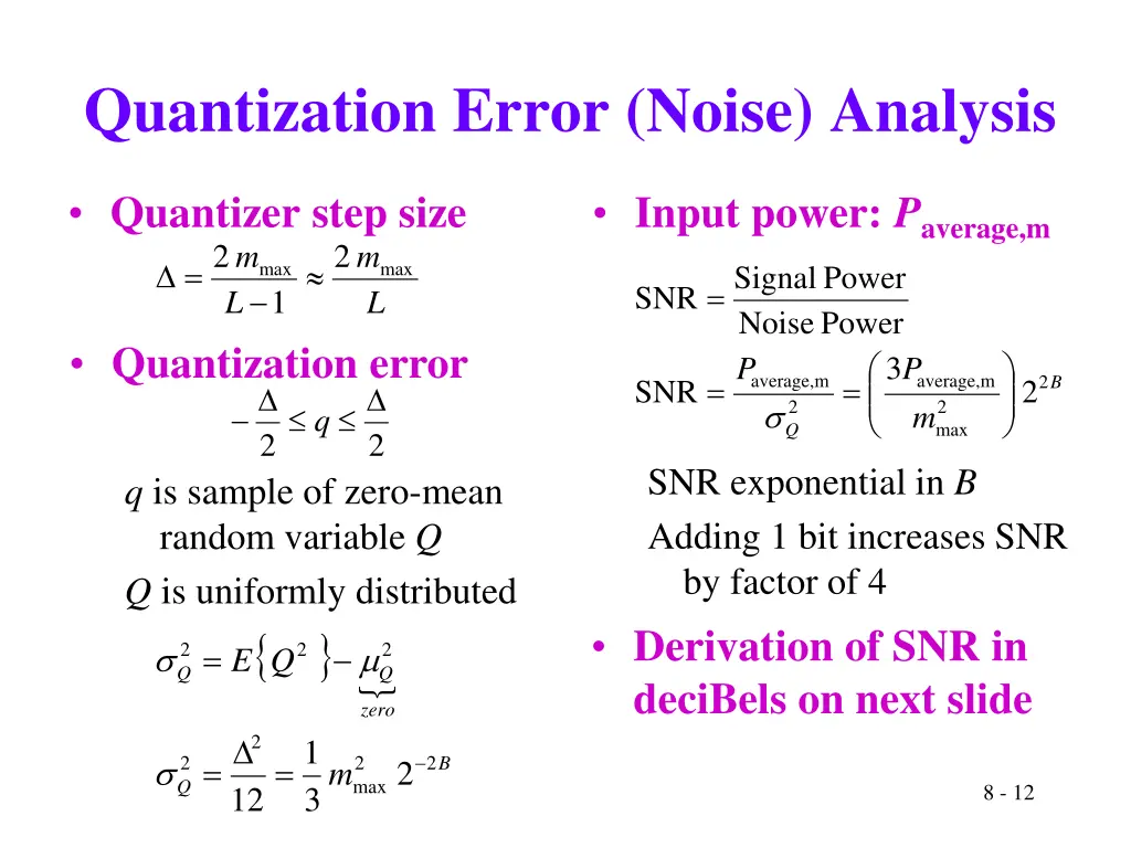 quantization error noise analysis 3