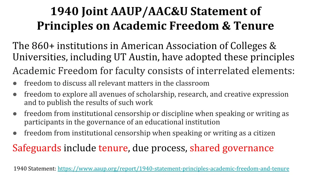 1940 joint aaup aac u statement of principles