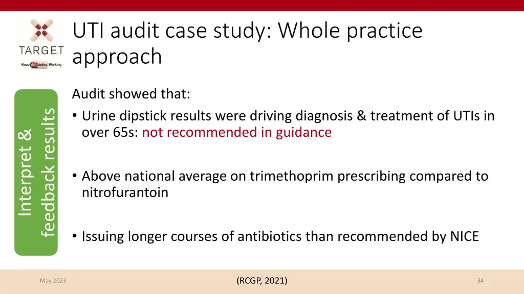 uti audit case study whole practice approach