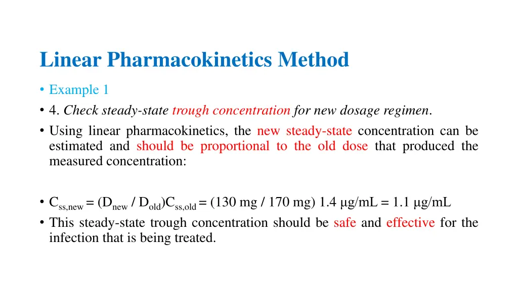 linear pharmacokinetics method 3