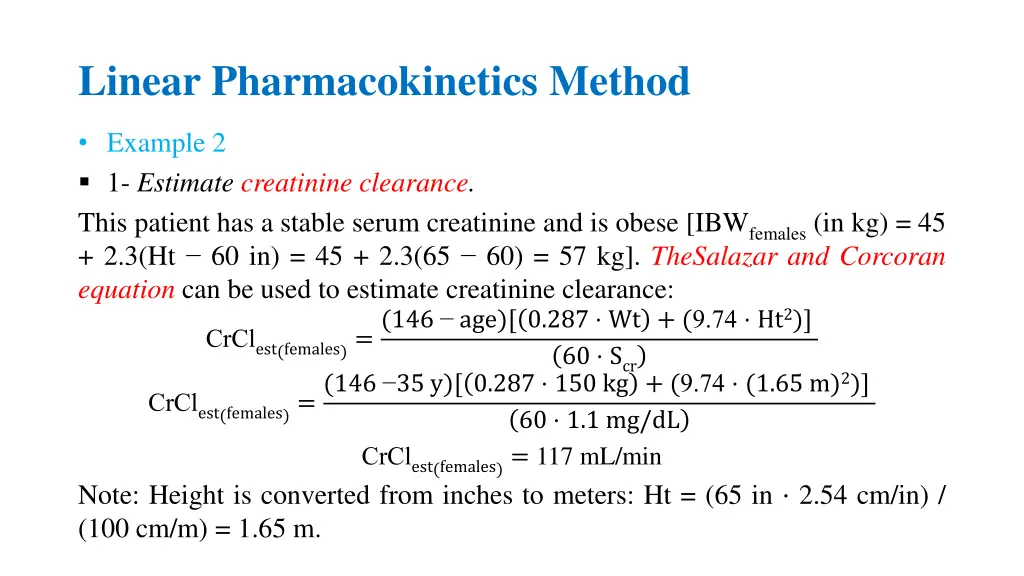 linear pharmacokinetics method 5