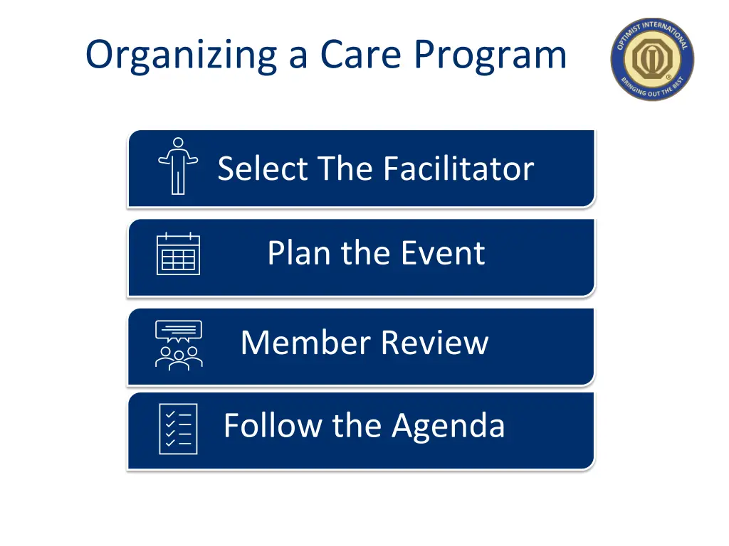 organizing a care program