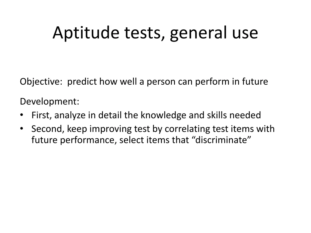 aptitude tests general use