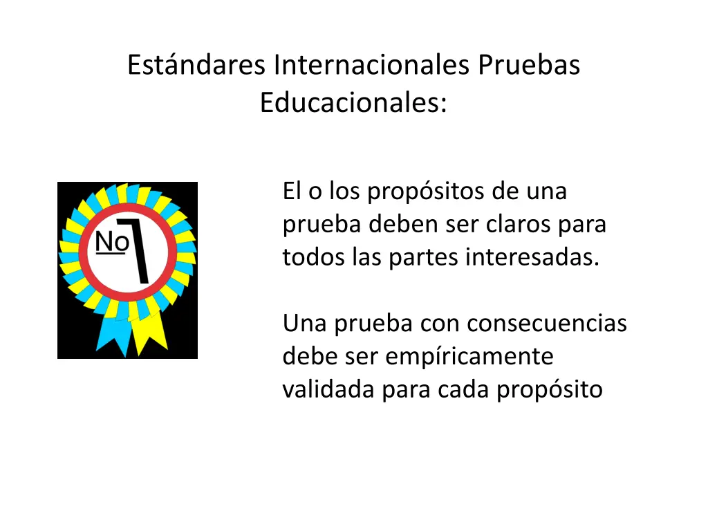 est ndares internacionales pruebas educacionales