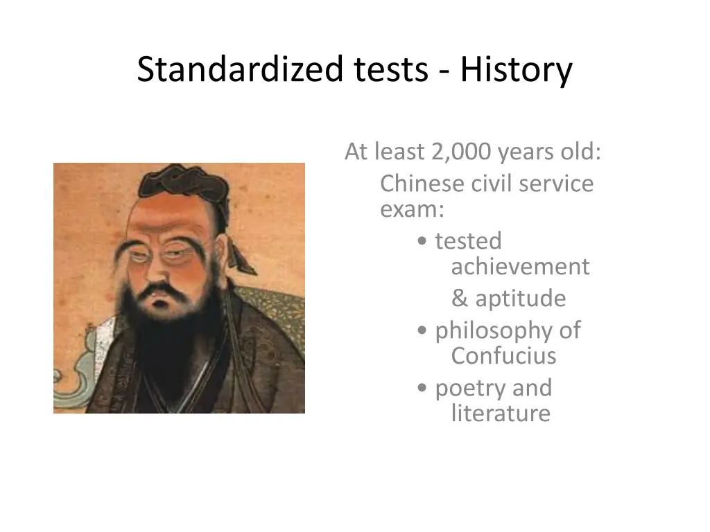 standardized tests history