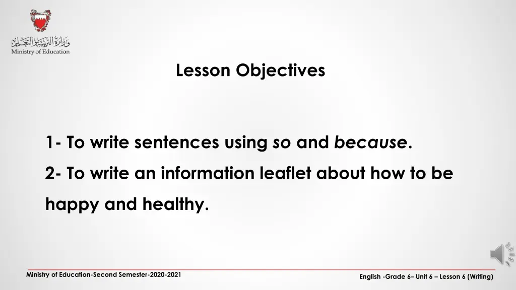 lesson objectives