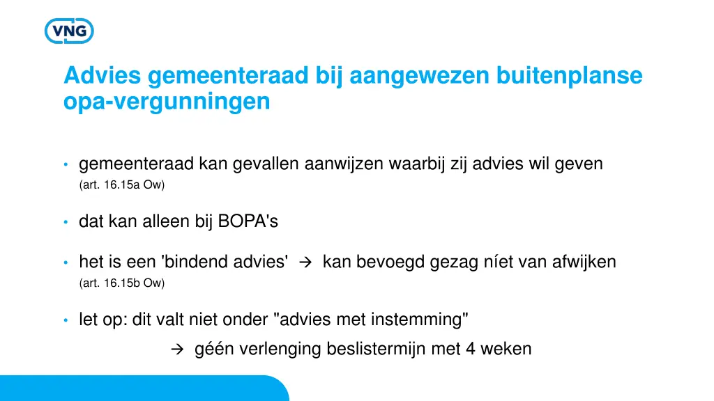 advies gemeenteraad bij aangewezen buitenplanse