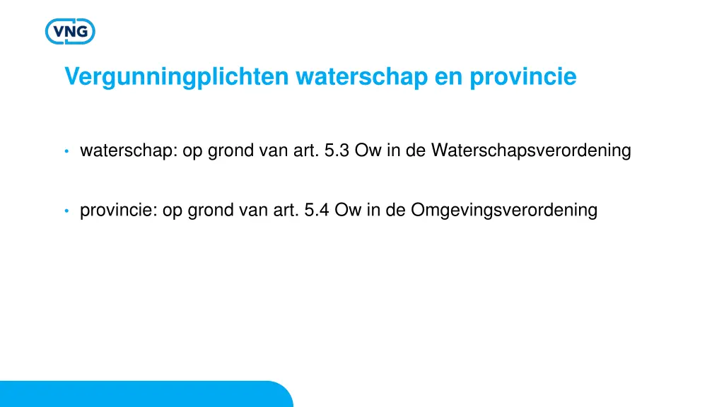 vergunningplichten waterschap en provincie