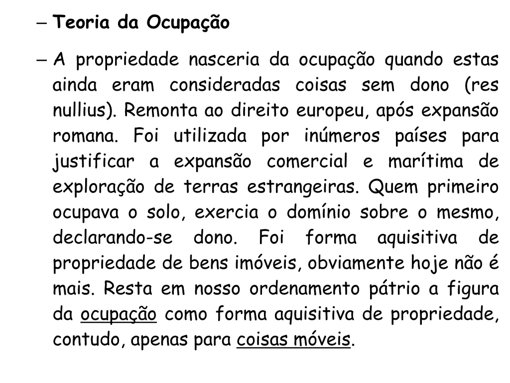 teoria da ocupa o