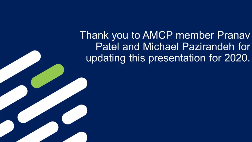 thank you to amcp member pranav patel and michael