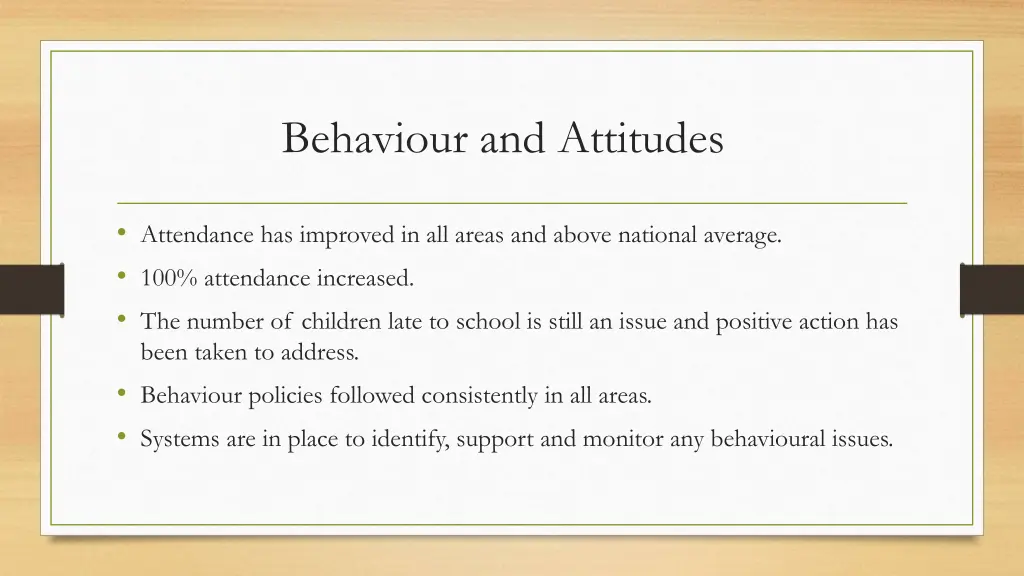 behaviour and attitudes 1