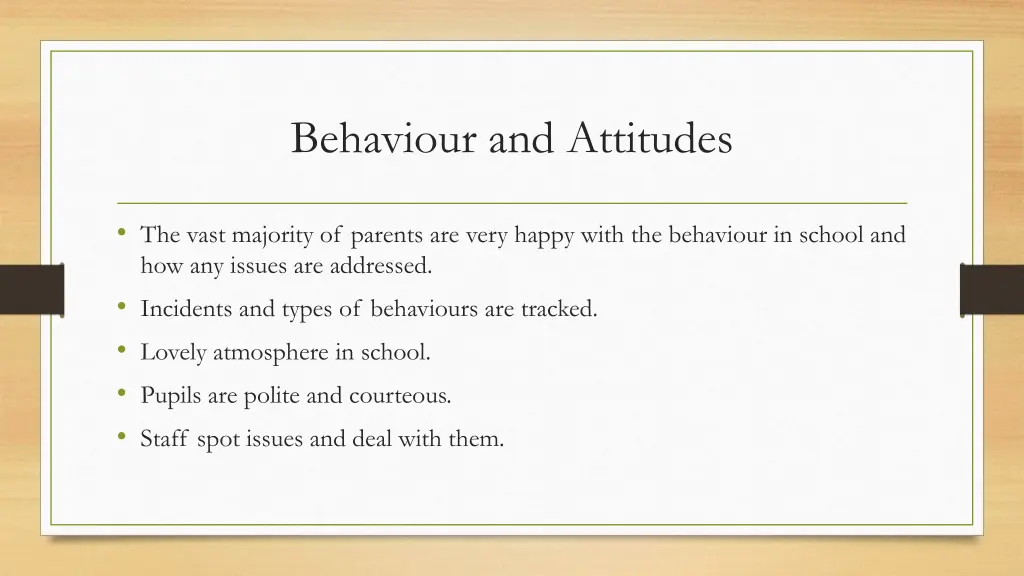 behaviour and attitudes 2