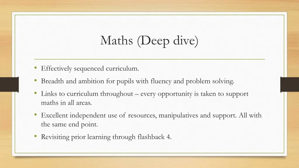 maths deep dive