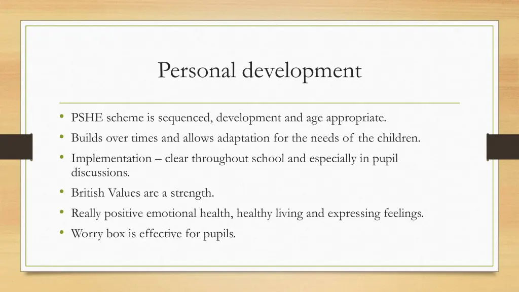 personal development