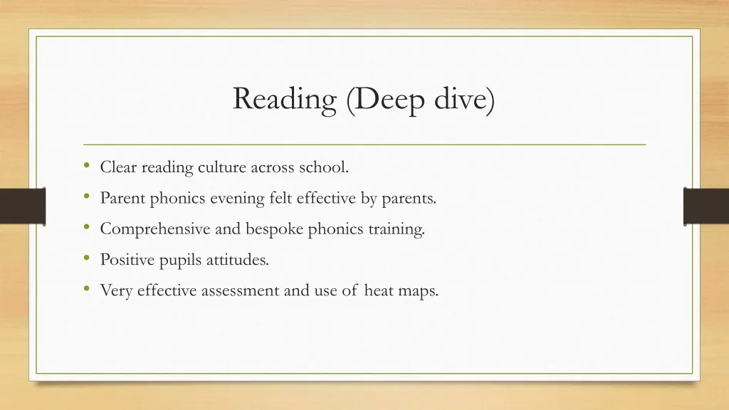 reading deep dive