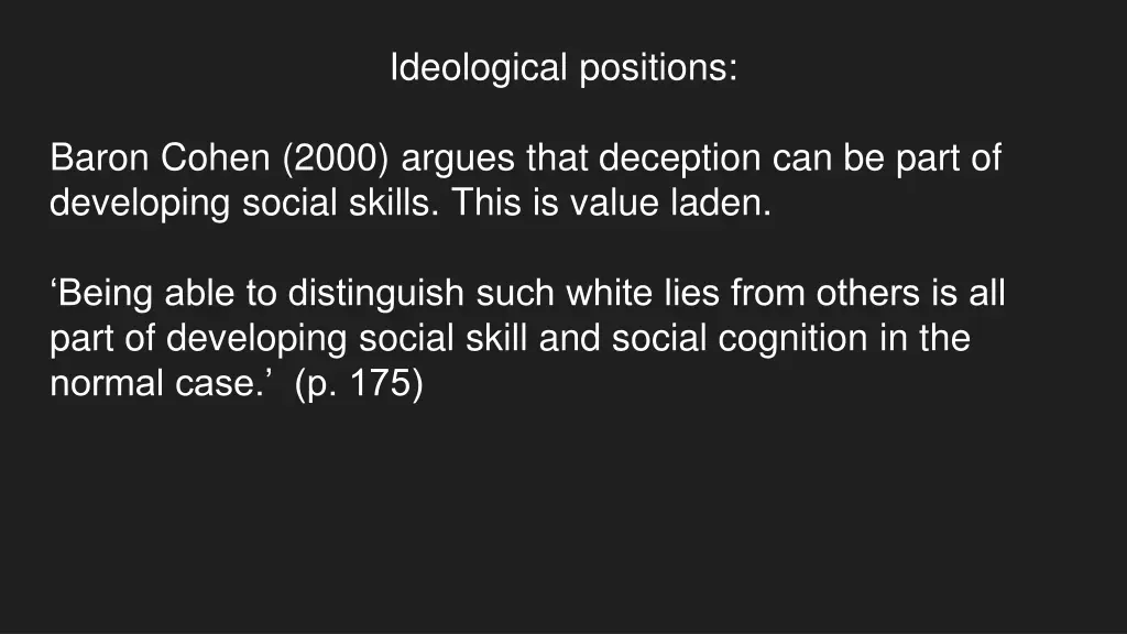 ideological positions