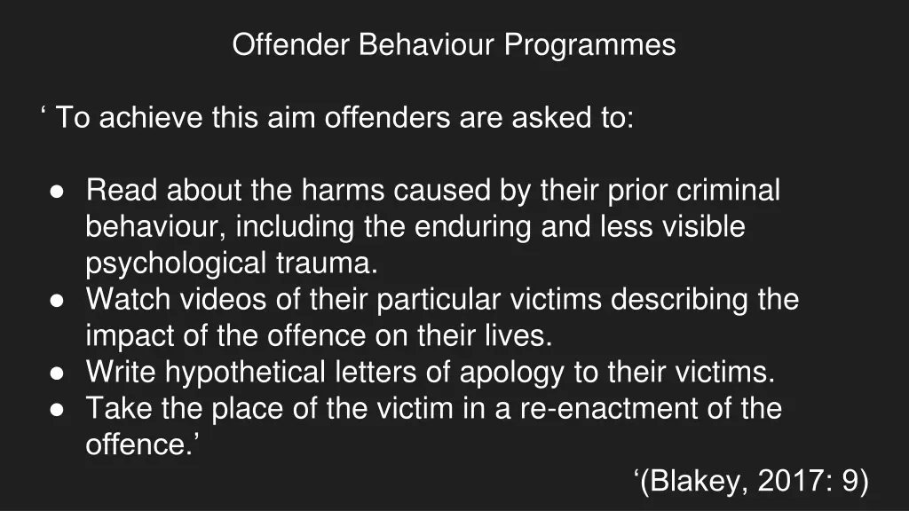 offender behaviour programmes 1
