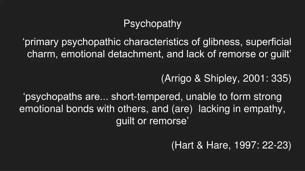 psychopathy