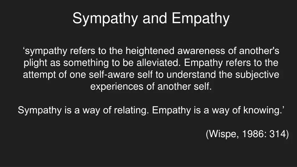 sympathy and empathy 1