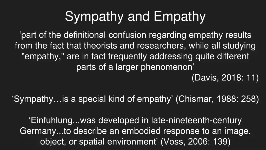 sympathy and empathy