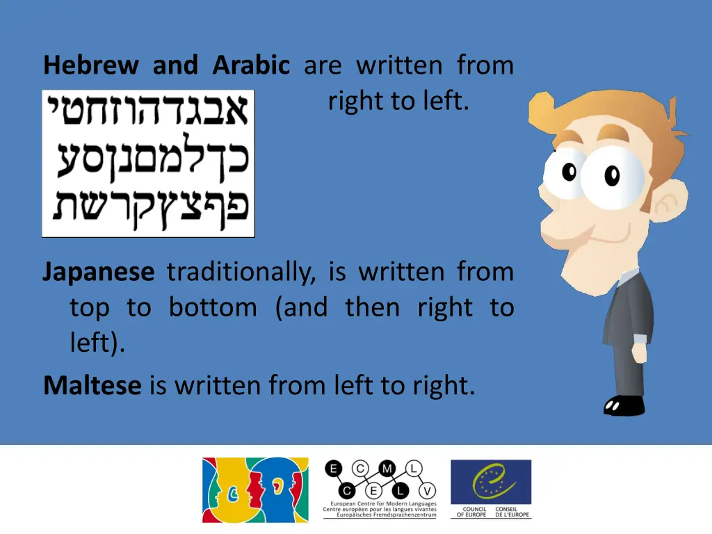 hebrew and arabic are written from