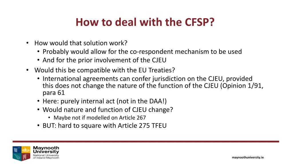 how to deal with the cfsp 2