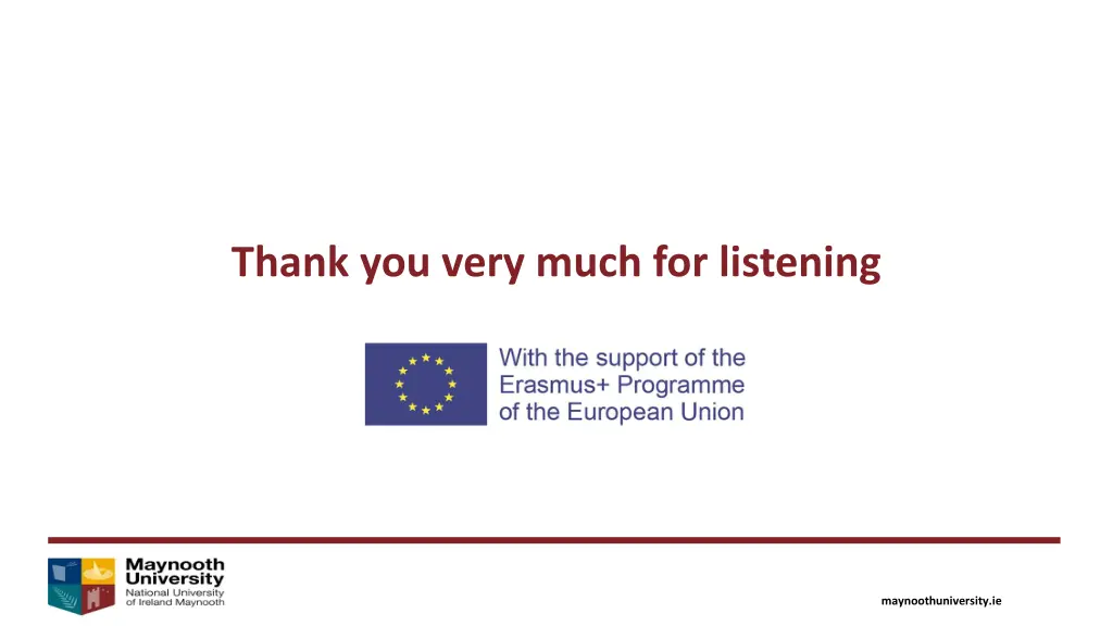 thank you very much for listening
