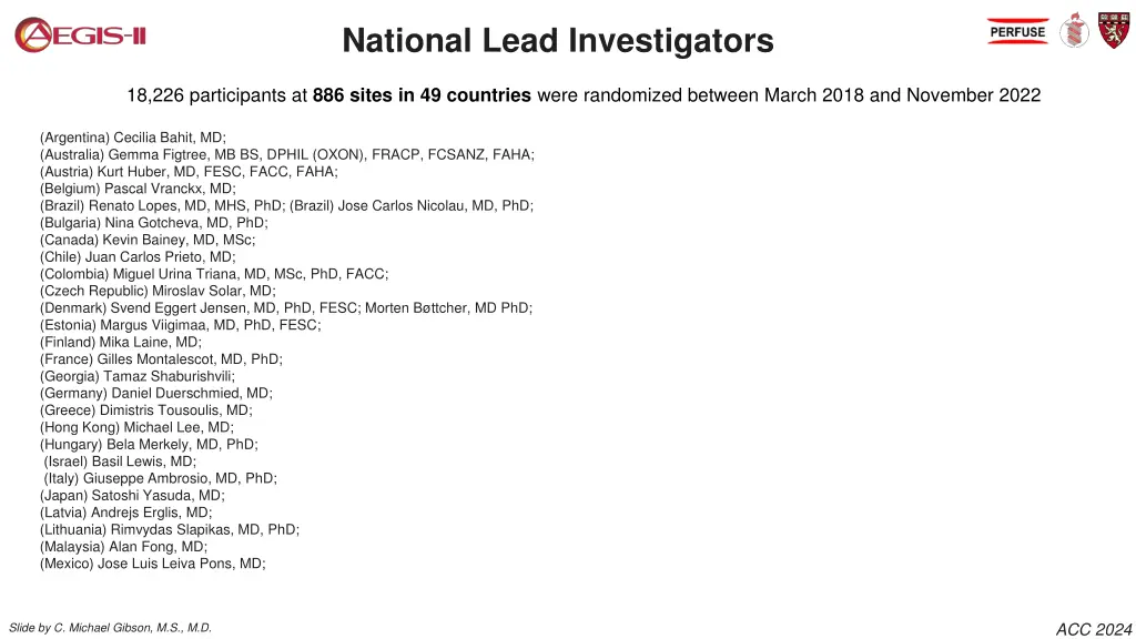 national lead investigators