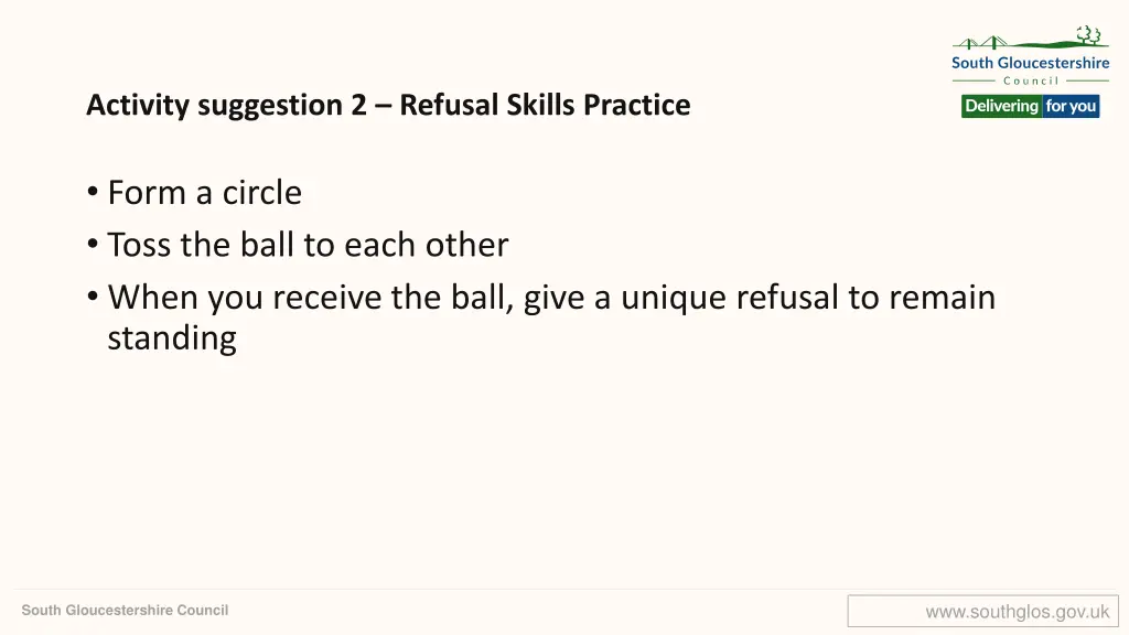 activity suggestion 2 refusal skills practice